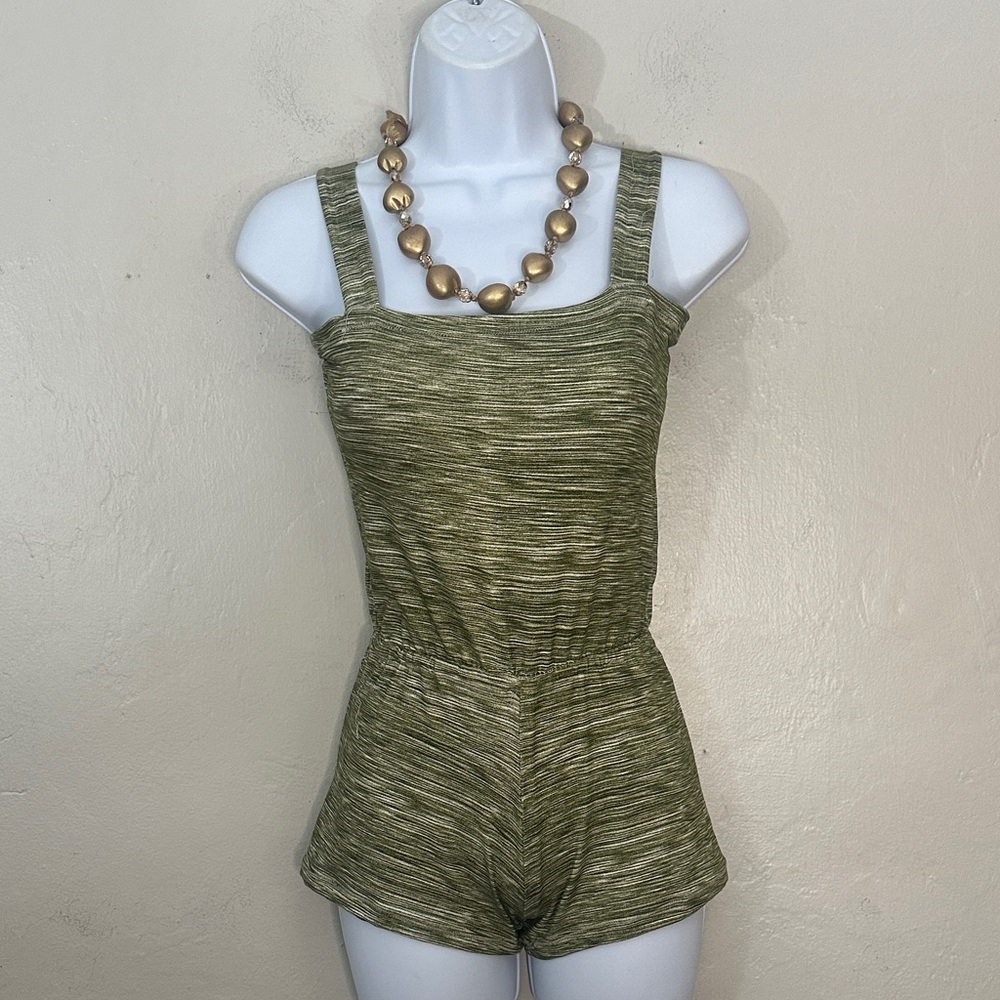 Ballewear Chic Olive Sleeveless Romper
